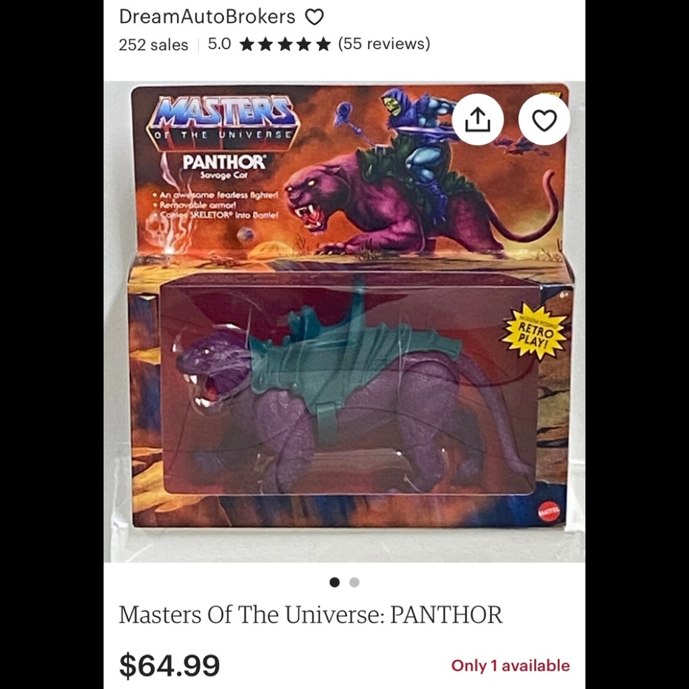 Masters OF The Universe Panthor Savage Cat